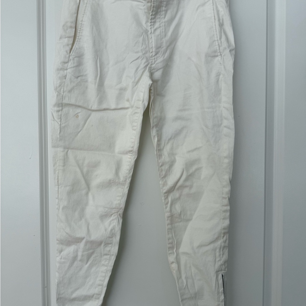 Helmut Lang Women's White Ankle Jeans